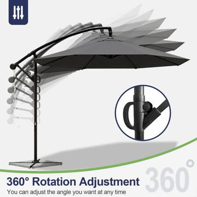 FURNIinspire Patio Umbrellas, Double Sided Twin Patio Umbrella Outdoor, Brown 5 FURNIinspire Patio Umbrellas, Double Sided Twin Patio Umbrella Outdoor, Brown - Image 3