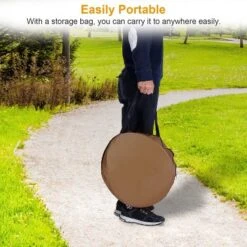 FURNIinspire Camping Tents Pop Up Beach Tent Sun Shade Shelter For Outdoor Beach Camping, Waterproof Tent Canopy, Brown, 64.96"*59.06"*43.3" -Outdoor Kitchen & Living GUEST 66a1fefa 7512 4f01 8846 0f8b06c354c7