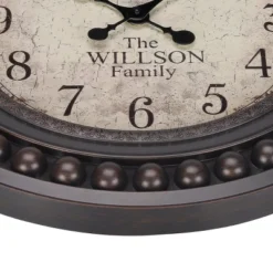 FURNIinspire Wall Clocks 20inch Round Aged Wall Clock Decorative Living Room Hanging Clock Vintage Timepiece Home Decor, Brown, 20.25"*20.25"*2.25" -Outdoor Kitchen & Living GUEST 68318828 d721 44dd bdc0 268a9422e9b2