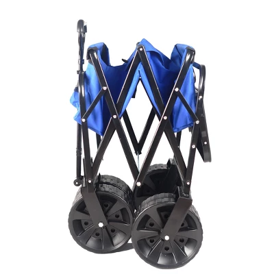 FURNIinspire Wheelbarrows And Lawn Carts Collapsible Garden, Beach Utility Cart With All-Terrain Wheels, Folding Wagon Cart, Blue, 39“*20"*43" 6 FURNIinspire Wheelbarrows And Lawn Carts Collapsible Garden, Beach Utility Cart With All-Terrain Wheels, Folding Wagon Cart, Blue, 39“*20"*43" - Image 4