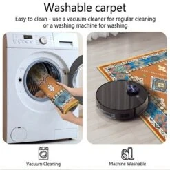 FURNIinspire Floor Mats Home 3 Piece Kitchen Rug Machine Washable Floor Mat For Living Room, Vintage Carpet, Non Slip, Red, 60"*20" 9 FURNIinspire Floor Mats Home 3 Piece Kitchen Rug Machine Washable Floor Mat For Living Room, Vintage Carpet, Non Slip, Red, 60"*20" -Outdoor Kitchen & Living GUEST 69f6a8f9 b4c4 4f8e 8695 0ea0ff21e125