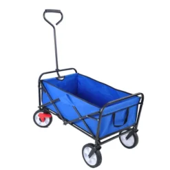 FURNIinspire Wheelbarrows And Lawn Carts Folding Wagon Cart, Collapsible Garden, Beach And Shopping Utility Cart With Handle, Blue, 41“*21"*46" -Outdoor Kitchen & Living GUEST 6a8a3654 6428 4355 ac23 7d5bb49928f7