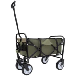FURNIinspire Outdoor Serving Carts Fish 250L Collapsible Wagon Beach Wagon With Big Wheels For Camping, Sports, Green, 25.98"*17.32"*37.4" -Outdoor Kitchen & Living GUEST 6c675470 dbfc 46f2 a07a 5f2f2ad4e855