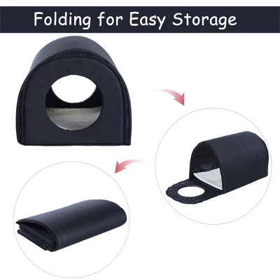 FURNIinspire Pet Crates And Houses Portable Heated Cat Bed Waterproof Pet House, Indoor Comfy Folding Cat House, Blue, 21.25"*15.74"*15" 6 FURNIinspire Pet Crates And Houses Portable Heated Cat Bed Waterproof Pet House, Indoor Comfy Folding Cat House, Blue, 21.25"*15.74"*15" - Image 4