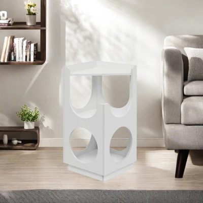 FURNIinspire Pet Beds Pet Furniture, Hollow Design Multifunctional Double Layer Cat Station, Cat Bed Cat House Cat Nest, White, 18.78"*18.78"*27.56" 5 FURNIinspire Pet Beds Pet Furniture, Hollow Design Multifunctional Double Layer Cat Station, Cat Bed Cat House Cat Nest, White, 18.78"*18.78"*27.56" - Image 3