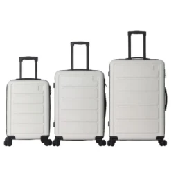 FURNIinspire Bag And Luggage Sets Hard Shell 3 Piece Suitcase Set, Travel Luggage Business Suitcases With Wheels, White, 19.88"*10.63"*29.92" 11 FURNIinspire Bag And Luggage Sets Hard Shell 3 Piece Suitcase Set, Travel Luggage Business Suitcases With Wheels, White, 19.88"*10.63"*29.92" -Outdoor Kitchen & Living GUEST 6eb717c2 a506 4519 92a1 aa9f9e89d1de