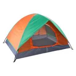 FURNIinspire Camping Tents 2 Person Dome Camping Tent With Double Door, Orange And Green Family Outdoor Tent, Multicolored, 78.75"*59"*43.25" -Outdoor Kitchen & Living GUEST 7025f428 a186 42df 9281 ecec6f5dcd8a