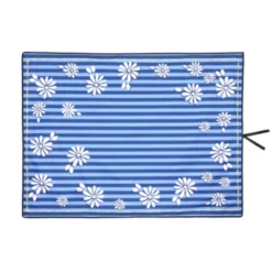 FURNIinspire Outdoor Serving Carts Colorful Heavy-Duty 480lbs Folding Wagon Cart With Bonus Picnic Mat All Terrain Wheels, Blue, 37.4"*23.03"*38.98" -Outdoor Kitchen & Living GUEST 725cafac e2c1 4adc a890 65964e23493b