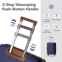 FURNIinspire Bag And Luggage Sets 3 Piece Textured Travel Luggage, Hard Suitcase Set With Wheels, Scratch-Resistant, Navy Blue, 21.46"*12.01"*30.51" 9 FURNIinspire Bag And Luggage Sets 3 Piece Textured Travel Luggage, Hard Suitcase Set With Wheels, Scratch-Resistant, Navy Blue, 21.46"*12.01"*30.51" -Outdoor Kitchen & Living GUEST 731f077c 6ef5 4fb4 b7d1 d055928f96e2