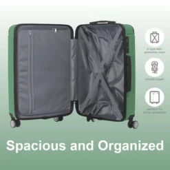 FURNIinspire Bag And Luggage Sets 3 Size Luggage Suitcases With Wheels, Hard Rolling Suitcase Set For Travel Business, Green, 20.87"*11.81"*30.31" 8 FURNIinspire Bag And Luggage Sets 3 Size Luggage Suitcases With Wheels, Hard Rolling Suitcase Set For Travel Business, Green, 20.87"*11.81"*30.31" -Outdoor Kitchen & Living GUEST 74d1a19c 85cd 4dfe 902c f2007566ae65