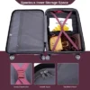FURNIinspire Bag And Luggage Sets 5 Piece Expandable Hard Shell Suitcase Set Rolling Travel Luggage For Family, Dark Purple, 20.28"*11.42"*30.31" 2 FURNIinspire Bag And Luggage Sets 5 Piece Expandable Hard Shell Suitcase Set Rolling Travel Luggage For Family, Dark Purple, 20.28"*11.42"*30.31" -Outdoor Kitchen & Living GUEST 75573470 e04b 4367 a36e ed1cede023d9