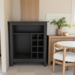 FURNIinspire Wine Racks Bar Cabinet, Wine Cabinet, Sideboard Kitchen Cupboards With Open Shelf, Wine Rack, Black, 17.7"*32.5"*37.07" 9 FURNIinspire Wine Racks Bar Cabinet, Wine Cabinet, Sideboard Kitchen Cupboards With Open Shelf, Wine Rack, Black, 17.7"*32.5"*37.07" -Outdoor Kitchen & Living GUEST 7569f984 f7c7 4e31 9a08 a02b2653d343