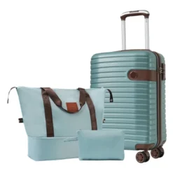 FURNIinspire Bag And Luggage Sets 3 Piece Carry On Luggage Sets, Lightweight Hard Shell Suitcase With Wheel, Bag Set, Blue, 8.9"*13.6"*21.3" 11 FURNIinspire Bag And Luggage Sets 3 Piece Carry On Luggage Sets, Lightweight Hard Shell Suitcase With Wheel, Bag Set, Blue, 8.9"*13.6"*21.3" -Outdoor Kitchen & Living GUEST 7869da23 25b0 492a 9228 719921467a5f