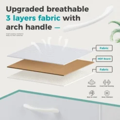 FURNIinspire Dressers 9 Drawer Fabric Tall Dresser Tower Closet Storage Chest Of Drawers For Bedroom Nursery, White, 11.8"*39.37"*39.37" -Outdoor Kitchen & Living GUEST 79cda09e 4e38 41eb bc17 8a131d91f085