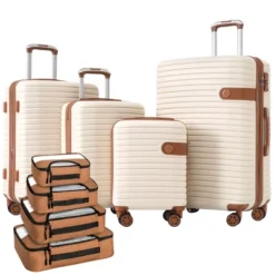 FURNIinspire Bag And Luggage Sets 4 Piece Luggage Set, Carry On Luggage Suitcase With 4 Packing Cubes, Travel Luggage, White, 16.69"*12.4"*29.72" 11 FURNIinspire Bag And Luggage Sets 4 Piece Luggage Set, Carry On Luggage Suitcase With 4 Packing Cubes, Travel Luggage, White, 16.69"*12.4"*29.72" -Outdoor Kitchen & Living GUEST 79ddfe11 14ee 404d 86de ebd76c9c51ce