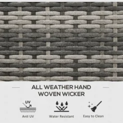 FURNIinspire Utility Storage Cabinet 113 Gallon Deck Box Rattan Outdoor Storage Box Waterproof Storage Container, Dark Grey, 47.20"*6.70"*30.70" -Outdoor Kitchen & Living GUEST 7b788cbb 6ce0 4194 a9a3 89a2452ec9a3