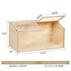 FURNIinspire Pet Crates And Houses, Hamster Cage Chewproof, Openable Top With Panel, Brown, 31.5"*16.02"*15.84" -Outdoor Kitchen & Living GUEST 7c97a175 2f97 4032 a125 abf0ccd90f45