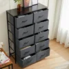 FURNIinspire Dressers 10 Drawer Fabric Tall Dresser Tower Closet Storage Chest Of Drawers For Bedroom Nursery, Grey, 11.8"*31.4"*45.6" -Outdoor Kitchen & Living GUEST 7e251165 cd7e 40f3 8db7 3de5161129b9
