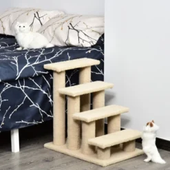 FURNIinspire 25" 4-Step Multi-Level Carpeted Cat Scratching Post Pet Stairs,25"*17"*23.5" -Outdoor Kitchen & Living GUEST 7e98b499 f75f 463b 9e47 cc1f4e32f1eb