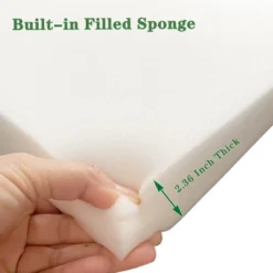 FURNIinspire Outdoor Seat Cushions Patio Lounge Chair Cushion Replacement, Black And White Stripes Cushion, Multicolored, 74.4"*22.05"*2.76" -Outdoor Kitchen & Living GUEST 807650c3 33e1 4a58 a627 3bf7cb85b955 1