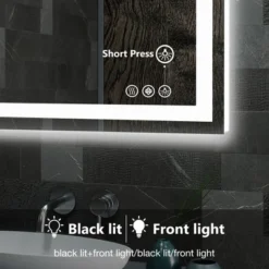 FURNIinspire Bathroom Vanity Mirrors Anti-Fog Bathroom Mirror, Rectangle Bathroom Vanity Mirror, Adjustable Brightness, Tempered Glass, 28"*20" -Outdoor Kitchen & Living GUEST 85432ff0 26bc 4ec2 b7dd a29b81d6590e