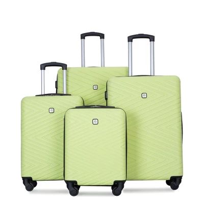 FURNIinspire Bag And Luggage Sets 4 Piece Stylish Suit Cases Lightweight Suitcases With Wheels For Travel Business, Green, 18.78"*10.83"*28" 3 FURNIinspire Bag And Luggage Sets 4 Piece Stylish Suit Cases Lightweight Suitcases With Wheels For Travel Business, Green, 18.78"*10.83"*28"