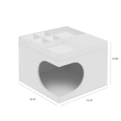 FURNIinspire Pet Beds Cat Beds Pet Furniture, Multifunctional Cat Station, Kitty Bed Cat Bed For Living Room, Bedroom, White, 15.75"*15.75"*13.78" -Outdoor Kitchen & Living GUEST 8758a69b a3ef 49ab b427 757e59bb6e4b