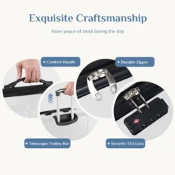 FURNIinspire Luggage 28 Inch Hardside Luggage Expandable Travel Business Suitcase, Hard Shell Lightweight Roller Suitcase, White, 12.01"*19.69"*30.31" -Outdoor Kitchen & Living GUEST 88b0395e 27a5 4ca6 8a4f 36040155e87b