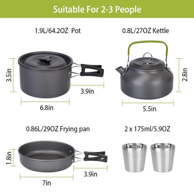 FURNIinspire Outdoor Grills, Griddles And Smokers Premium Camp Chef Set, Gourmet Outdoor Cookware For Small Groups BBQ Time, Black, 7.48"*7.48"*5.12" 3 FURNIinspire Outdoor Grills, Griddles And Smokers Premium Camp Chef Set, Gourmet Outdoor Cookware For Small Groups BBQ Time, Black, 7.48"*7.48"*5.12"