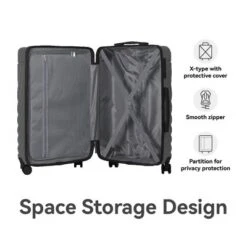 FURNIinspire Bag And Luggage Sets 3 Piece Rolling Luggage Travel Suitcase Set, Lightweight Durable Suitcases With Wheels, Grey, 21.06"*11.81"*30.31" 9 FURNIinspire Bag And Luggage Sets 3 Piece Rolling Luggage Travel Suitcase Set, Lightweight Durable Suitcases With Wheels, Grey, 21.06"*11.81"*30.31" -Outdoor Kitchen & Living GUEST 8b0ad95b d923 4873 98c8 b0b94ed2e66f