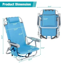 FURNIinspire Outdoor Portable Chair Adjustable Back Lightweight Design For Beach And Picnic, Blue, 24.8"*25.6"*32.28" 9 FURNIinspire Outdoor Portable Chair Adjustable Back Lightweight Design For Beach And Picnic, Blue, 24.8"*25.6"*32.28" -Outdoor Kitchen & Living GUEST 8e0386e1 2476 4727 9acc dfb7de6d4707