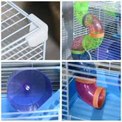 FURNIinspire 2-Tier Hamster Cage With Wheel And Water Bottle,19"*11.75"*14.5" -Outdoor Kitchen & Living GUEST 8f8059bd 42c6 480f 9396 d7b09129d0ac