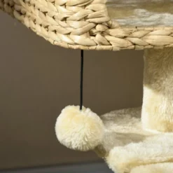FURNIinspire Cat Tree For Indoor Cats, Cat Tower With Scratching Posts, Ramp, Condo, Toy Balls, Platform, Bed, Ramp, Beige, 23.5"*15.75"*38.5" -Outdoor Kitchen & Living GUEST 913a04af 7d87 4c07 8f48 7875995bd063