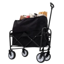 FURNIinspire Outdoor Serving Carts Minimeetall Extention ExCollapsible Foldable Wagon Cart Beach Wagon Heavy Duty Cart, Black, 25.98"*17.32"*37.4" -Outdoor Kitchen & Living GUEST 91ea4f31 75a5 41b9 b17a f0d341ddc710