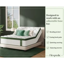 FURNIinspire Mattresses Full Size Hybrid Mattress With Gel Memory Foam Pocket Springs, Pressure Relief Plush Mattress, White, 75"*54"*12" -Outdoor Kitchen & Living GUEST 9408dd0f dd26 4f85 9508 f48d2f8a940d