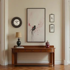 FURNIinspire Wall Clocks 20inch Round Aged Wall Clock Decorative Living Room Hanging Clock Vintage Timepiece Home Decor, Brown, 20.25"*20.25"*2.25" -Outdoor Kitchen & Living GUEST 948fd6ea 6c28 4395 8026 04af14c4aecd