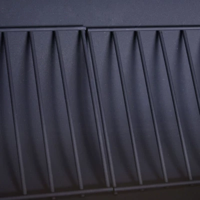 FURNIinspire Outdoor Grills, Griddles And Smokers Charcoal Grill And Smoker Combo For Backyard BBQ With Wheels, Black, 40.25"*14.25"*14.25" 4 FURNIinspire Outdoor Grills, Griddles And Smokers Charcoal Grill And Smoker Combo For Backyard BBQ With Wheels, Black, 40.25"*14.25"*14.25" - Image 2