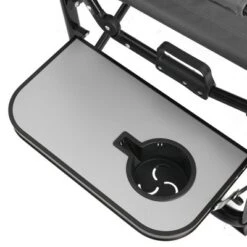 FURNIinspire Outdoor Portable Chairs Camping Chair Directors Chair, Oversized Portable Folding Chair With Side Table, Gray, 27.56"*24.41"*43.31" -Outdoor Kitchen & Living GUEST 959d2aa7 6720 4a18 86f6 f8ada86effa8