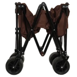 FURNIinspire Wheelbarrows And Lawn Carts Utility Park Garden Cart, Heavy Duty Garden Cart Folding Camping Cart, Brown, 37.8"*21.65"*34.33" 9 FURNIinspire Wheelbarrows And Lawn Carts Utility Park Garden Cart, Heavy Duty Garden Cart Folding Camping Cart, Brown, 37.8"*21.65"*34.33" -Outdoor Kitchen & Living GUEST 95a8e9cc 85cd 4380 91bc 55c0bd3a0b34