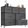 FURNIinspire Dressers 7 Drawer Fabric Tall Dresser Tower Closet Storage Chest Of Drawers For Bedroom Nursery, Grey, 11.8"*39.3"*30.3" -Outdoor Kitchen & Living GUEST 9746d662 8117 46d1 99a9 bc881a2555e2