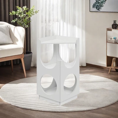 FURNIinspire Pet Beds Pet Furniture, Hollow Design Multifunctional Double Layer Cat Station, Cat Bed Cat House Cat Nest, White, 18.78"*18.78"*27.56" 3 FURNIinspire Pet Beds Pet Furniture, Hollow Design Multifunctional Double Layer Cat Station, Cat Bed Cat House Cat Nest, White, 18.78"*18.78"*27.56"