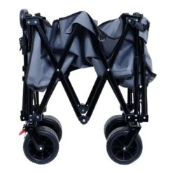 FURNIinspire Wheelbarrows And Lawn Carts Yard Cart Garden Cart, Collapsible Folding Wagon For Camping, Beach, Gray, 46.85"*22.05"*41.34" -Outdoor Kitchen & Living GUEST 99cb7347 c37d 400e 9582 40fe033ffe34