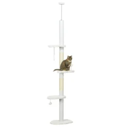 FURNIinspire Floor To Ceiling Cat Tree Scratching Posts, Cat Climbing Tower With Cloud Shape Platforms, Anti-toppling Device, White, 19"*12.5"*100.5" 11 FURNIinspire Floor To Ceiling Cat Tree Scratching Posts, Cat Climbing Tower With Cloud Shape Platforms, Anti-toppling Device, White, 19"*12.5"*100.5" -Outdoor Kitchen & Living GUEST 9b5f8926 8f97 48fa a1c9 cdf083fea95d