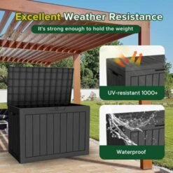 FURNIinspire Deck Boxes 45 Gallon Deck Box, Waterproof Storage Bin For Outdoor And Indoor, Storage Deck Box, All Weather Use, Black, 17“*31”*22“ 10 FURNIinspire Deck Boxes 45 Gallon Deck Box, Waterproof Storage Bin For Outdoor And Indoor, Storage Deck Box, All Weather Use, Black, 17“*31”*22“ -Outdoor Kitchen & Living GUEST 9ce7b4eb 5aac 4ac5 a8cc 6d15ff750f82