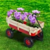 FURNIinspire Wheelbarrows And Lawn Carts Outdoor Sport Wagon Tools Cart Wooden Side Panels Air Tires Wagon, Garden Cart With Handle, Red, 39“*16"*20" -Outdoor Kitchen & Living GUEST 9db93be9 83bd 45a6 b1ea 74b6dc3fa502