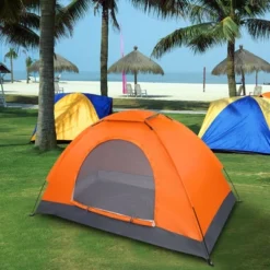 FURNIinspire Camping Tents Single Person Waterproof Dome Camping Dome Tent For Outdoor Hiking, Easy To Carry, Orange, 47.2"*78.7"*39.4" -Outdoor Kitchen & Living GUEST 9dcaa877 f364 449c abff 40d13ca450c3