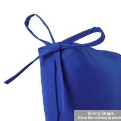 FURNIinspire Outdoor Seat Cushions 2 Pcs Set High Back Patio Chair Cushions, Solid Color Seat Cushion For Garden Porch, Blue, 44"*22"*4" -Outdoor Kitchen & Living GUEST 9e9289e8 e81d 4d1c 921d 15746544e75e