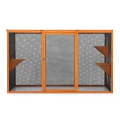 FURNIinspire Pet Crates And Houses, Removable Cat Cage, A Waterproof Roof And Three Jumping Platforms, Adjustable, Orange, 70.9"*31.5"*42.5" -Outdoor Kitchen & Living GUEST 9f61b261 b747 4950 9350 bbadfda8d2f4