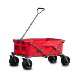 FURNIinspire Outdoor Serving Carts Park Garden Cart Tool Customized Color Folding Camping Trolley Outdoor Picnic Beach Wagon, Red, 37.8"*21.2"*34.45" -Outdoor Kitchen & Living GUEST a09f8c41 811b 4b63 903c e49fb425eca0