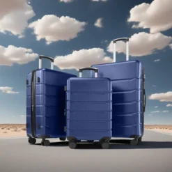 FURNIinspire Bag And Luggage Sets 20/24/28 Inch Luggage Set 3pcs Hard Shell Rolling Suitcase Set Expandable Travel Luggage With Spinner Wheels, Blue -Outdoor Kitchen & Living GUEST a2b19ac4 2d07 48f8 9fd5 c2031927785e